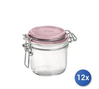 12x Vasi in vetro con tappo ermetico violetta