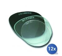 12x Vetro Per Occhiali Saldatura Ce Verde