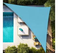12x12x12ft White Sun Shade A Vela Triangolo Triangolare, Sfumature Di Vele Impermeabili, Copertura Del Sole Pesante Blocco 95% Uv, Ombrelloni Da Patio Per Cortile, Pont(Size:2x2x2m,Color:Azzurro)