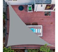 12x12x12ft White Sun Shade A Vela Triangolo Triangolare, Sfumature Di Vele Impermeabili, Copertura Del Sole Pesante Blocco 95% Uv, Ombrelloni Da Patio Per Cortile, Pont(Size:3x3x3m,Color:Grigio)
