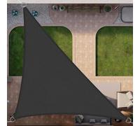12x12x12ft White Sun Shade A Vela Triangolo Triangolare, Sfumature Di Vele Impermeabili, Copertura Del Sole Pesante Blocco 95% Uv, Ombrelloni Da Patio Per Cortile, Ponte(Size:3x3x3m,Color:Nero)