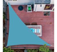12x12x12ft White Sun Shade A Vela Triangolo Triangolare, Sfumature Di Vele Impermeabili, Copertura Del Sole Pesante Blocco 95% Uv, Ombrelloni Da Patio Per Cortile, Pont(Size:2x2x2m,Color:Azzurro)