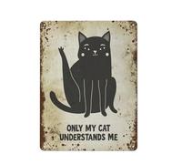 12x16 pollici Solo il mio gatto mi capisce, stile semplice in bianco e nero