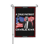 12X18 Double Sided, A True Patriott Ch rlie Ki k Garden Flag America Yard Flag Decorations for Home Outdoor Garden Banner Sign