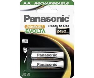 12X2 PANASONIC ACCU NIMH MIGNON AA 2450 MAH RECARGABLE EVOLTA