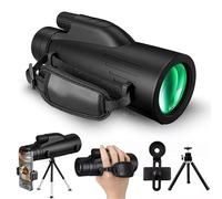 12x50 Zoom Portatile HD 5000M Telescopio Pieghevole Lunga Distanza Mini Potente Telescopio per Caccia Sport Campeggio All'aperto Viaggi (b)