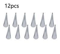 12xConical Cono Torta Clacson Cottura Spirale Tubo Croissant Stampo Acciaio Kit