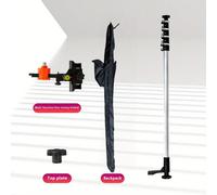 13,12 piedi/4m Palo Laser Telescopico con Pedale - Supporti Filettati 1/4" e 5/8", Regolabile per Lazer Rotanti e a Linea, in di Alluminio
