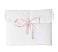 13-14 Pollici Puffy Custodia per Computer, Puffer Custodia Borsa Porta Pc,Custodia per Laptop Con Grazioso Fiocco,Compatibile Con I Comuni Laptop E Tablet Orizzontali Da 13-14 Pollici (Bianco)