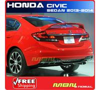 13-15 Per Honda Civic Si 4D LED Tronco Spoiler Dipinta NH731P Crystal Nero Perla