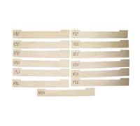 13/26 divisori in legno per libreria, per organizzare dischi e file dal primo all'ultimo personaggio, divisori in legno