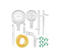 13/29/32 PCS Vetreria da Laboratorio Chimica Kit Distillatore 24/40 Giunti Pallone Mortaio E Pestello Attrezzature Scolastiche(13 PCS)