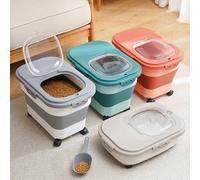 13/33LB Pieghevole Contenitore per la conservazione degli alimenti per cani e gatti Scatola per alimenti per gatti secchi con coperchi Scatole per la conservazione del riso per cereali da cucina con