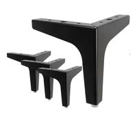 (13,5 cm - Nero 255) Gambe per mobili da 7" / 17,5 cm, 4 mobili moderni in metallo a forma di triangolo