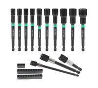 13 adattatori esagonali per punte da trapano, 13 pezzi, adatti per la casa, utilizzati in cacciaviti pneumatici, ampiamente utilizzati in casa fai da te, facile da maneggiare