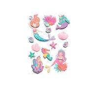 13 adesivi 3D sirene 6 cm