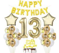 13 anni compleanno ragazza decorazione Palloncini 13 anni compleanno decorazione oro 13 anni decorazione festa champagne oro 13 compleanno decorazione ragazzo ragazza palloncino 13 anni oro bianco