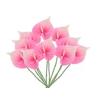 13" Artificiale Antrace Giglio Fiori,10pz Permanente Fiore,Luce Rosa