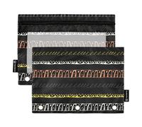 13 astucci in plastica con motivo tribale bohémien, per raccoglitori a 3 fori, impermeabili, per scuola, ufficio, organizer per documenti, Boemia tribale (13), 1 sizex2, Cartoni