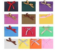 13 buste con nastro retrò, buste a fiocco, mini buste per biglietti regalo, buste per biglietti di auguri, buste in tinta unita, 13 colori (12,5 x 17,2 cm)