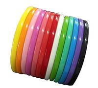 13 cerchietti per capelli in plastica colorata da 8 mm, con denti, sottili, per ragazze, donne, bambine, adolescenti