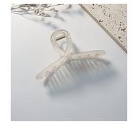 13 cm oversized Frosted Hair Claw Clip, Simple Cross Design for Back of Head Hairstyles, Elegant Solid Color Hair Clip for Women, Large Hair Accessories(C13 cm Light Powder)