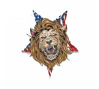 13 cm x 10,7 cm per il giorno dell'indipendenza adesivi per auto leone materiale in vinile decalcomania 3D divertente