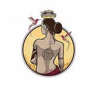 13 cm x 10,7 cm per la bellezza posteriore personalità creativa adesivi per auto moda materiale vinile decalcomania