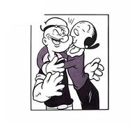 13 cm x 10,7 cm per Popeye e Olive Oyl kiss Motorcycle Decal Vinyl Window Bumper