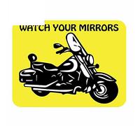 13 cm x 10 cm per guardare i tuoi specchietti segno giallo adesivi per auto decalcomania paraurti per bagagliaio moto