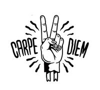 13 cm x 11,1 cm divertente carpe diem vinile adesivo personalità parabrezza posteriore finestra autoadesivo