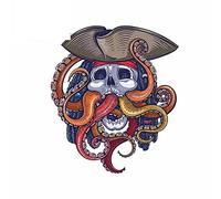 13 cm x 11,4 cm per polpo pirata adesivi per auto in vinile occlusione decalcomania antigraffio protezione solare impermeabile