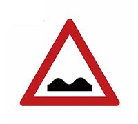 13 cm x 11,5 cm per cartello stradale su strada accidentata adesivi per auto moto fai da te in vinile