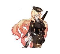 13 cm x 11,5 cm per Honkai Impact.3 Adesivi per auto ragazza bionda Cartoon Decal Windows