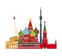 13 cm x 11 cm per la Russia Mosca Skyline adesivi per auto decalcomania impermeabile Graffiti riparazione adesivo moto