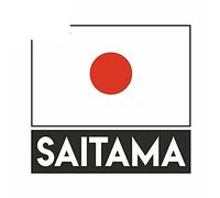 13 cm x 12,1 cm per Saitama Japan National flag Anime Personality Decoration VAN Occlusion Scratch
