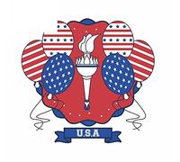 13 cm x 12,2 cm per gli Stati Uniti d'America poster adesivi per auto con protezione solare fai da te