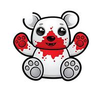 13 cm x 12,2 cm per orso terrorista adesivo per auto frigorifero portatile condizionatore d'aria parabrezza tavola da surf
