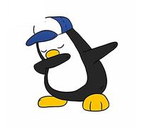 13 cm x 12,4 cm per gesti di pinguino adesivi per auto anime frigorifero decalcomania per moto Windows Cartoon