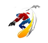 13 cm x 12,5 cm per adesivi per auto da snowboard Vinile Car Wrap Decal Moto Auto Air