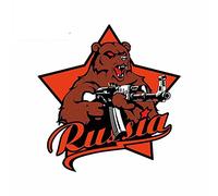 13 cm x 12,6 cm per la Russia ORSO con KALASHNIKOV Decalcomanie impermeabili per auto Adesivi per graffiti Impermeabili