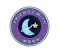13 cm x 12,7 cm per gli amici con la luna, adesivo per auto in materiale vinilico impermeabile
