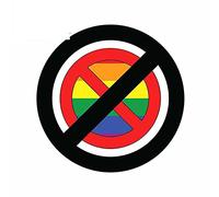 13 cm x 12,7 cm per il divieto di omofobia adesivi per auto paraurti decalcomania del fumetto del motociclo parabrezza impermeabile