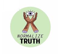 13 cm x 12,7 cm per NORMALIZZARE LA VERITÀ Adesivi per auto VAN Laptop Kid s Room Family