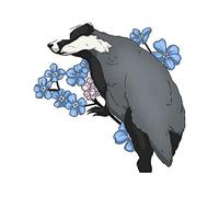 13 cm x 12,8 cm per Badger Car Sticker Adesivi per moto fai da te Materiale in vinile Moda Occlusione