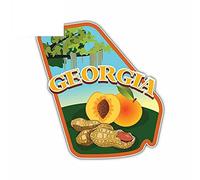 13 cm x 12,8 cm per Georgia USA State Emblem Sign Funny Car Stickers Bumper Trunk
