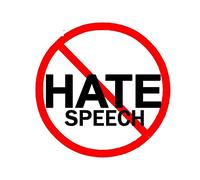 13 cm x 12,8 cm per NO HATE SPEECH Adesivi per auto Graffiti Decal Decalcomanie per laptop Personalità