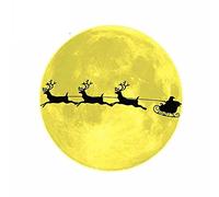 13 cm x 12,8 cm per Santa Silhouette contro la luna divertenti adesivi per auto accessori per auto