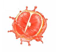 13 cm x 12,8 cm per succo di pompelmo Frutta fresca Icona 3D Immagine Personalità Auto in vinile