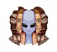 13 cm x 12,8 cm per tre facce divertenti adesivi per auto fai da te decalcomania auto condizionatore d'aria